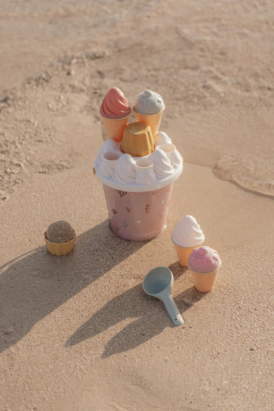 LITTLE DUTCH ICE CREAM BUCKET SET OCEAN DREAMS - PINK