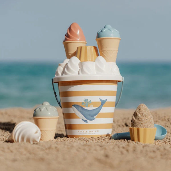 LITTLE DUTCH ICE CREAM BUCKET SET OCEAN DREAMS - BLUE