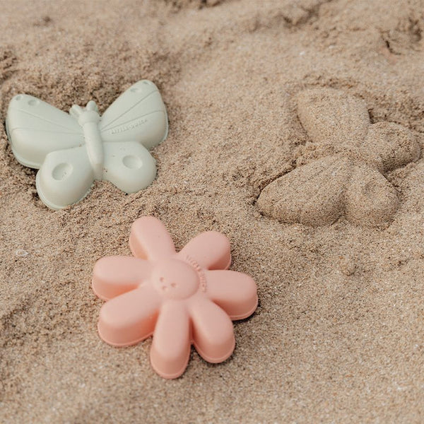 LITTLE DUTCH SAND SHAPES BEACH SET - FLOWERS & BUTTERFLIES