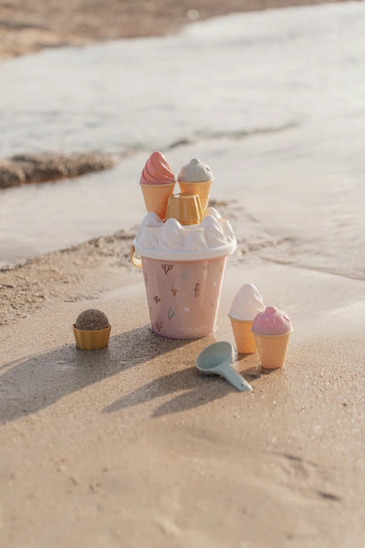 LITTLE DUTCH ICE CREAM BUCKET SET OCEAN DREAMS - PINK