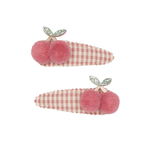 MIMI & LULA GINGHAM CHERRY CLIPS