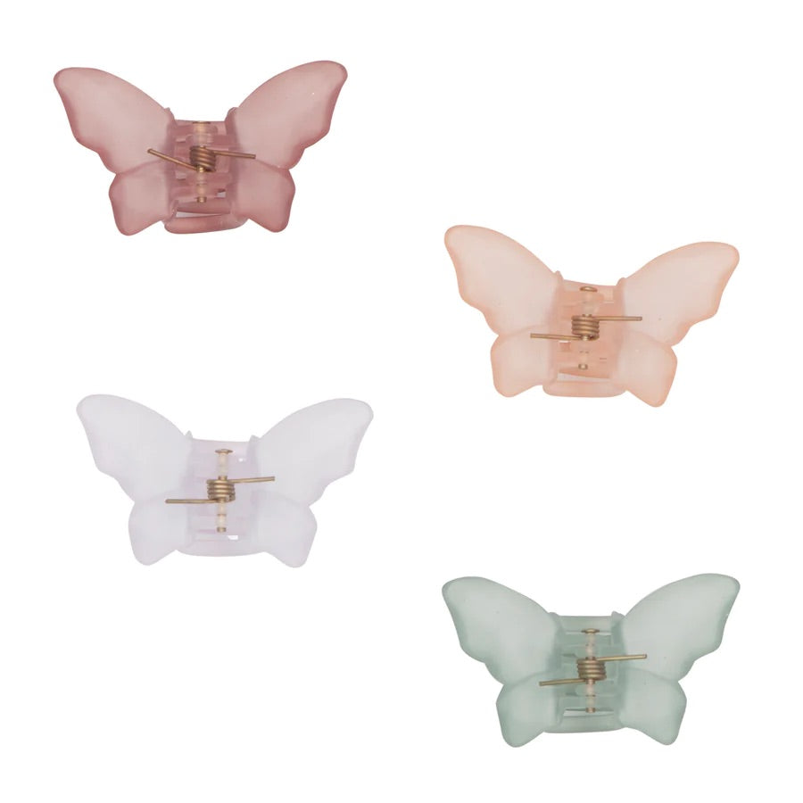 MIMI & LULA FROSTED BUTTERFLY BULLDOG CLIPS