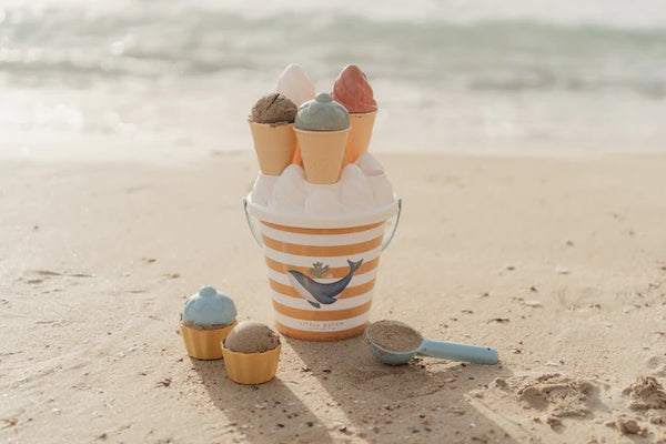 LITTLE DUTCH ICE CREAM BUCKET SET OCEAN DREAMS - BLUE