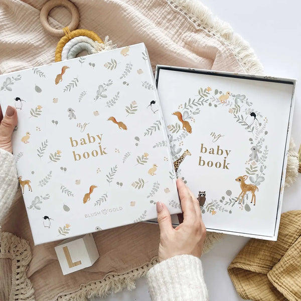 BLUSH AND GOLD MY BABY BOOK (ANIMALS)