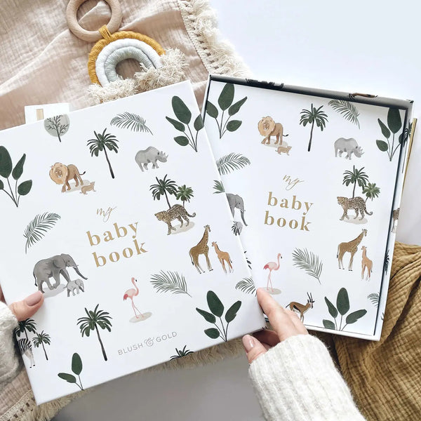 BLUSH AND GOLD MY BABY BOOK (JUNGLE)