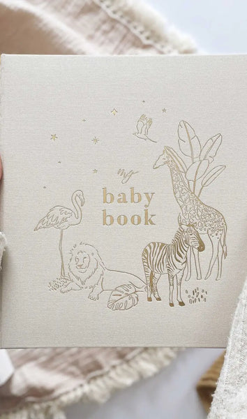 BLUSH AND GOLD MY BABY BOOK (SAFARI)