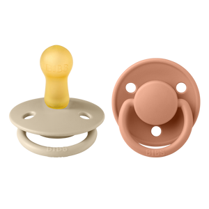 BIBS DE LUX DUMMIES VANILLA/PEACH (2 PACK)