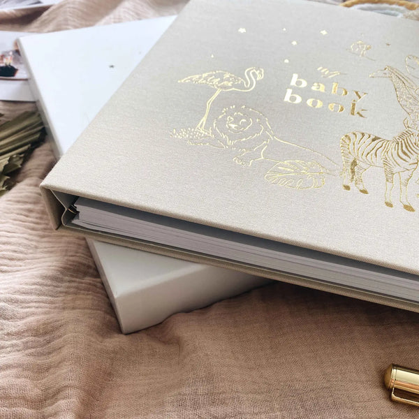 BLUSH AND GOLD MY BABY BOOK (SAFARI)