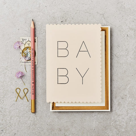 KATIE LEAMON ‘BABY’ GREETINGS CARD - PINK