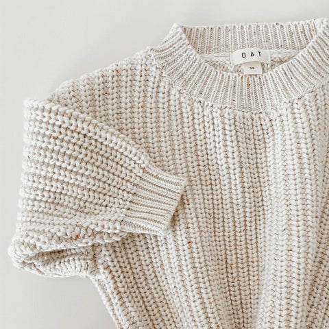 OAT SPRINKLE KNIT CHUNKY SWEATER