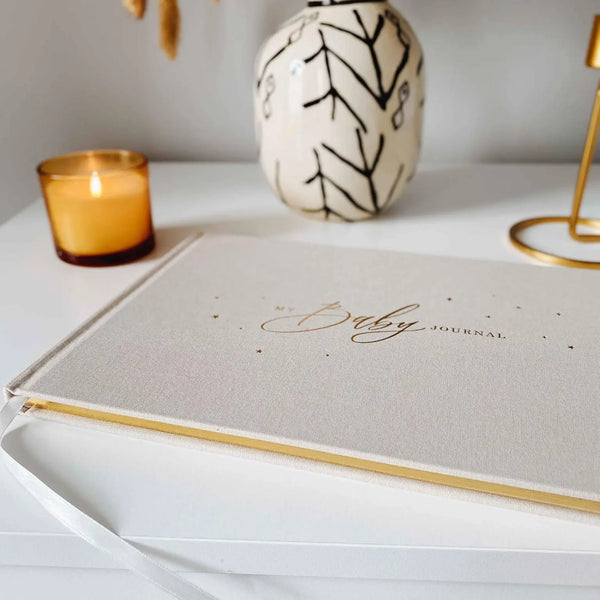 BLUSH AND GOLD MY BABY JOURNAL (IVORY)