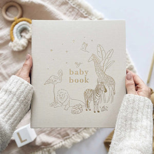 BLUSH AND GOLD MY BABY BOOK (SAFARI)