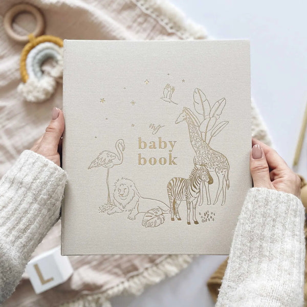 BLUSH AND GOLD MY BABY BOOK (SAFARI)