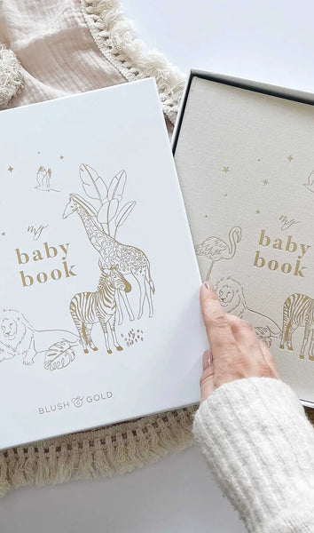 BLUSH AND GOLD MY BABY BOOK (SAFARI)